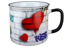 Gilde 44309 Keramik Tasse Streetart "Love" Ca. 390ml -Nici Welt Geschäft 44309 1 2