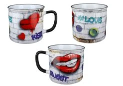 Gilde 44309 Keramik Tasse Streetart "Love" Ca. 390ml -Nici Welt Geschäft 44309 4 14 2