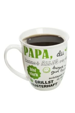 Gilde 46612 Jumbo-Tasse "Papa, Du Bist Mein Fels...!" Ca 400ml Porzellan
