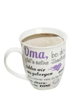 Gilde 46613 Jumbo-Tasse "Oma, Bei Dir..." Ca 400ml Porzellan